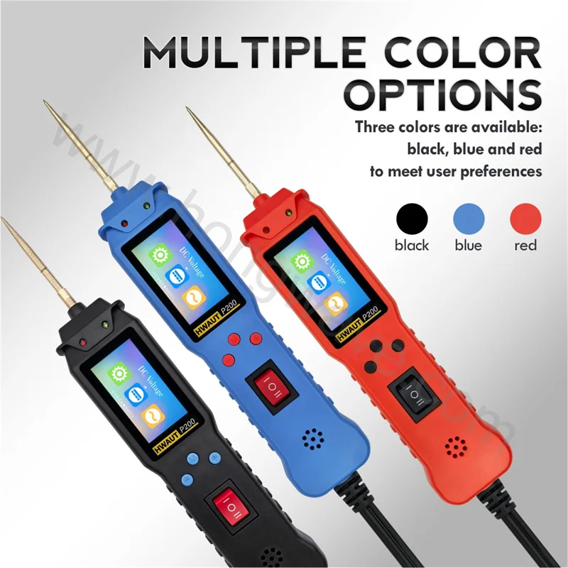 P100 P200 Automotive Circuit Tester 12V/24V Power Probe Diagnostic Tool TFT Screen Oscilloscope & PWM Output Overload Protection