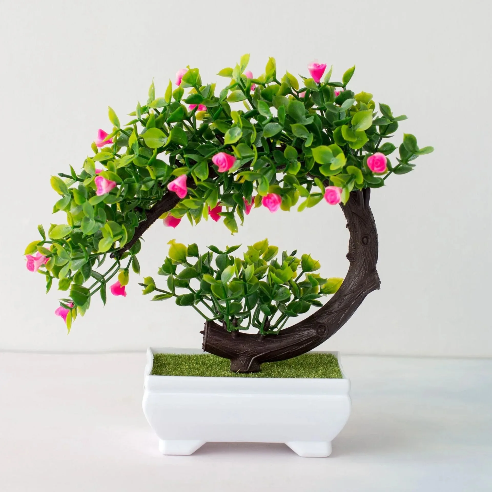 thumbnail image 1 of Artificial Plants Bonsai Simulated Tree Potted Plants Fake Flowers Table Potted Ornaments, 1 of 5