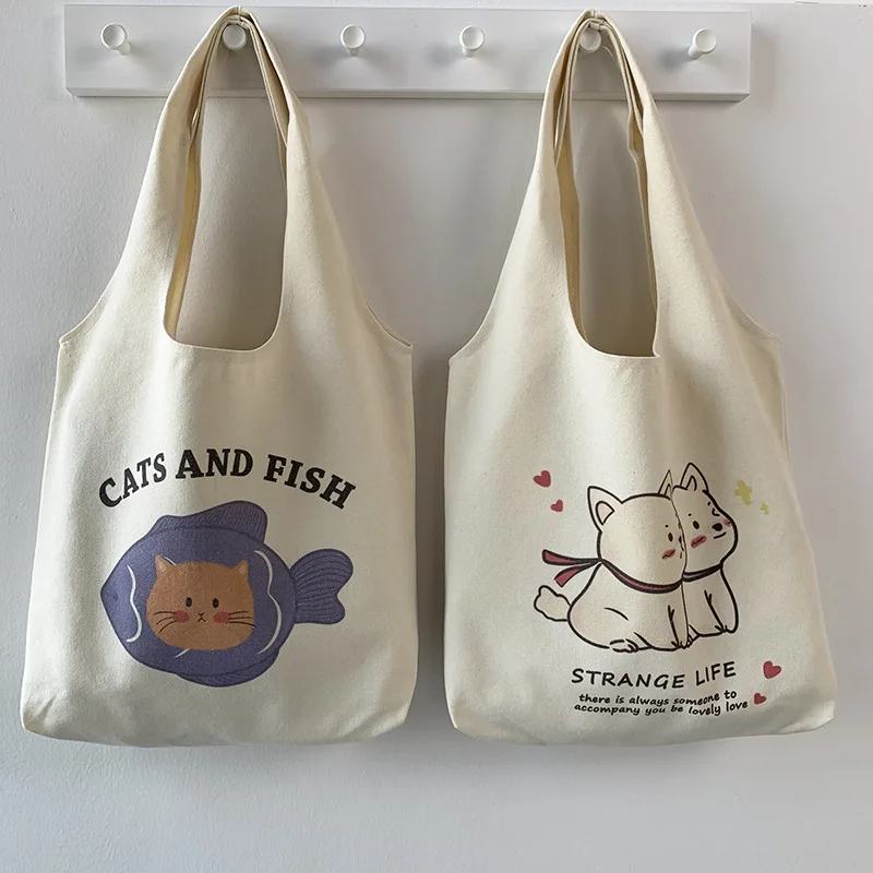 

Fashion Women Shoulder Bags Kawaii Japan Animal Cartoon Casual Large Capacity Canvas Bag