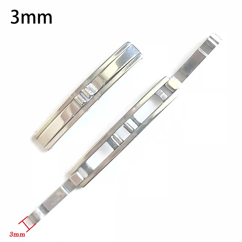 Stainless Steel Watchband Buckle 3mm 4mm 5mm 6mm Double Pull
