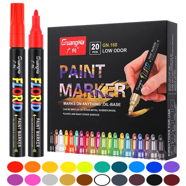 Permanent Art Marker Paint Pens Oil Based Paint Markers for Metal Wood,  Paint Pens for Fabric Paint Craft Supplies for Adults - AliExpress