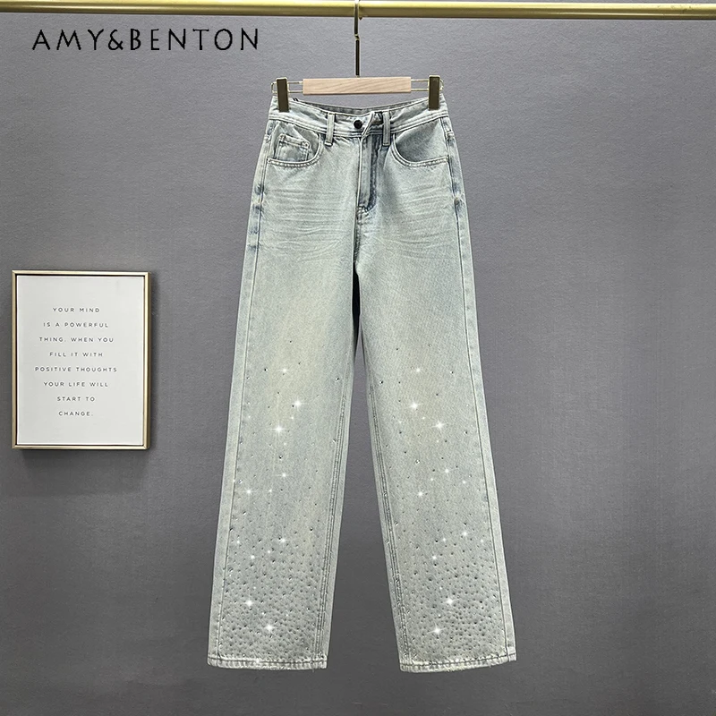 women's-wide-leg-jeans-2024-spring-new-high-waist-loose-and-slimming-heavy-embroidery-diamond-drills-straight-leg-long-trousers