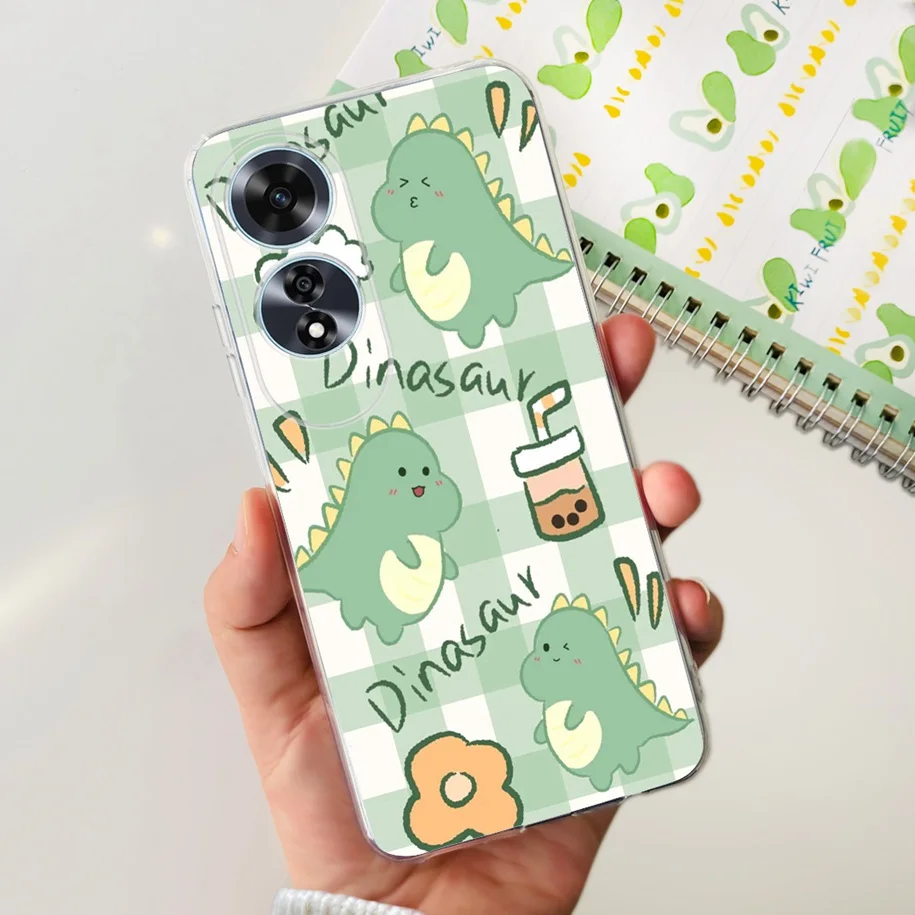 2024 New Stylish Flower Transparent Soft Silicone Slim Back Cover