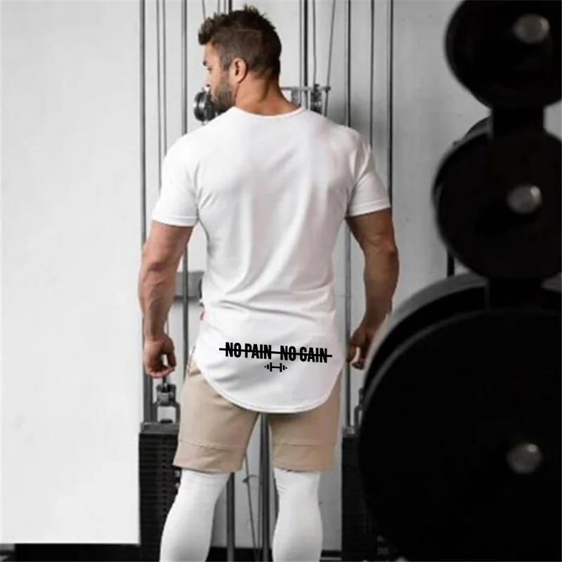 

Mens Running Wear Brand Sporting Fashion Cotton Casual T Shirts Breathable Short -Shirt Sleeve Fitness Summer