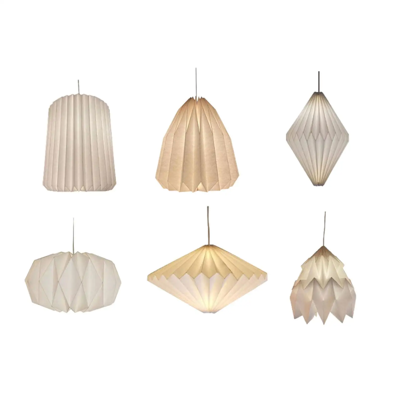 Paper Origami Lamp Shade Nordic Style Fold Origami Ceiling Light Shade Pleat Lamp Shade for Home Restaurant Teahouse Hotel Decor