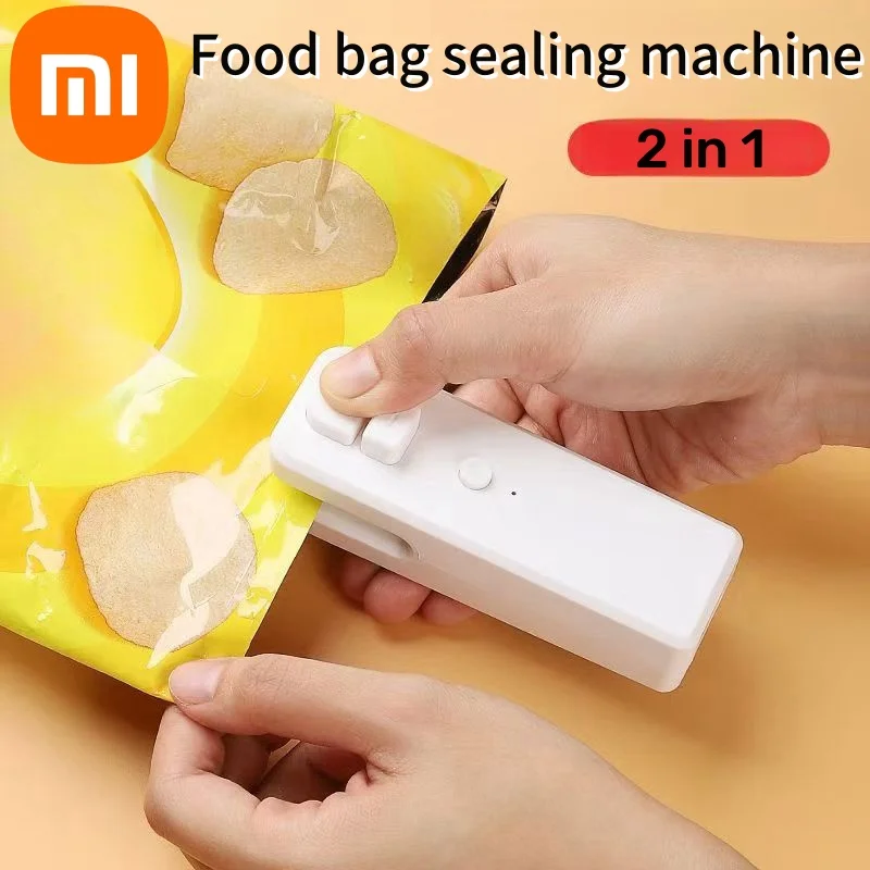 Bag Sealer Xiaomi Food Mini Portable Plastic Bags Sealing Machine Thermoplastic Bag Sealants Handheld Food Packaging Heat Sealer
