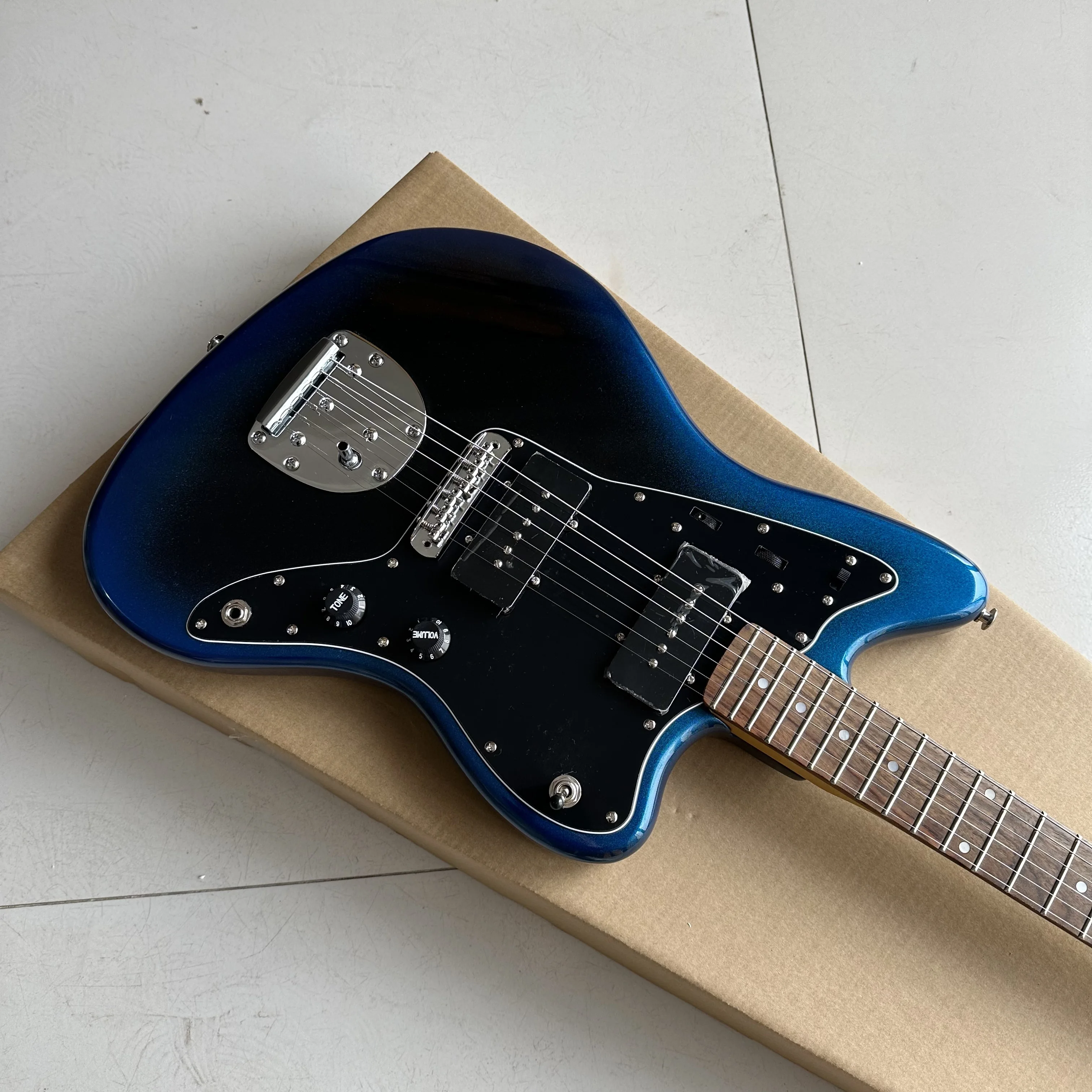 New Arrive Jag Model Guitar metal blue electric guitar High quality