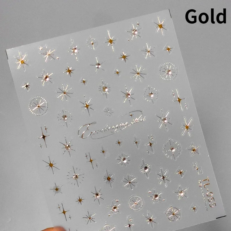 Elegant Starlight Glitter Rhinestone Nail Art Stickers