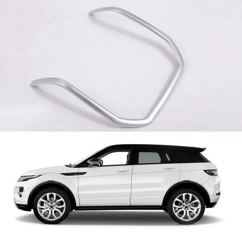 ABS Chrome Car Steering Wheel Decorative Strips Cover Trim Stickers For Land Rover Range Rover Evoque 2012-2017 Interior Parts 2 ABS Chrome Car Steering Wheel Decorative Strips Cover Trim Stickers For Land Rover Range Rover Evoque 2012-2017 Interior Parts 2