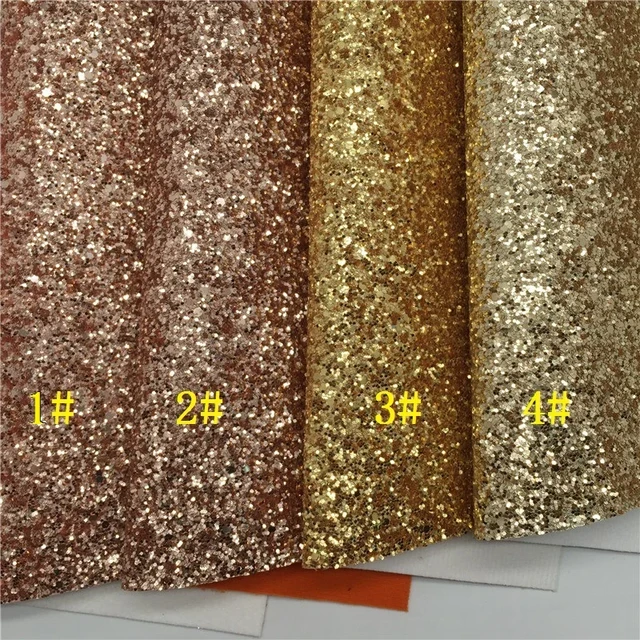 Felt Backing Glitter Vinyl Chunky Glitter DIY Faux Leather Sheets