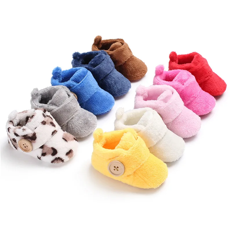 

Newborn Baby Shoes For Boy And Girls New Born Bootie Winter Warm Infant Toddler Crib Zapatos Classic Floor First Walkers