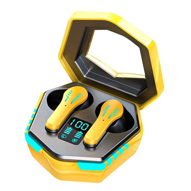 TWS Gaming Headsets Wireless Earphones 9D Stereo Surround Sound Quality Bluetooth-compatible 5.2 Music Headphones With Micphone Upgrade-Y