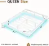 NEW Floating Bed Frame Queen Size with LED Lights, Metal Platform Queen Bed, No Box Spring Needed, Easy to Assemble (Queen) 2