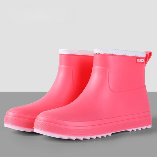 장화 여성 방수 고무 신발, 패션 발목 정원 Galoshes, 여성 작업 비 신발, 고무 장화, 여성 신발 6