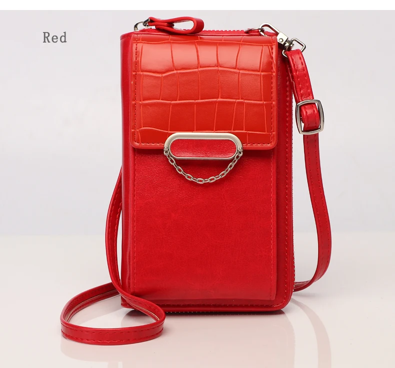 2022 New Trend Women's Phone Bag Ladies Mobile Messenger Shoulder Wallet PU Leather Card Holder Crossbody Purse For Female