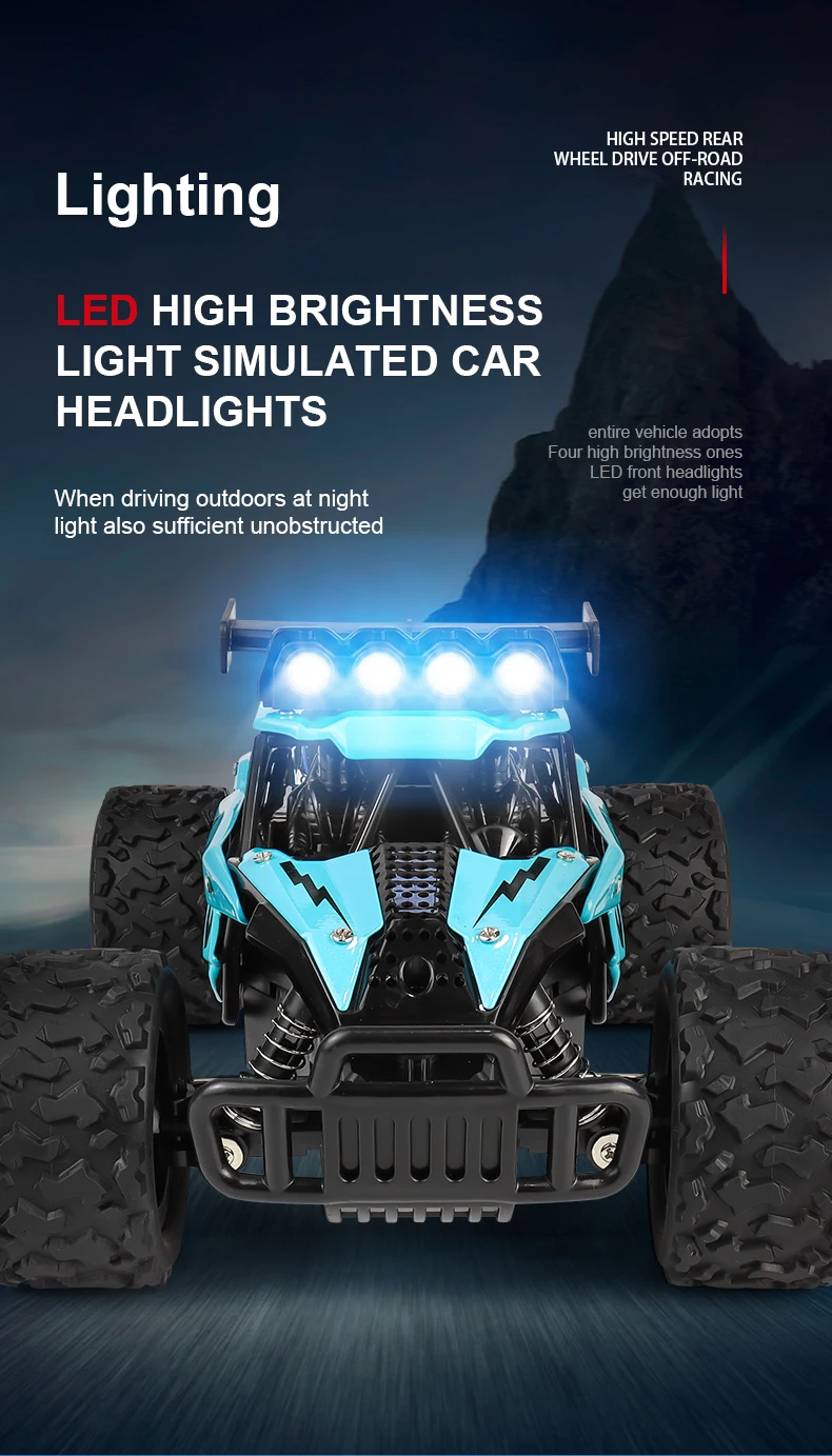 116 Alloy Remote Control Car - High-Speed Off-Road Big Foot Vehicle