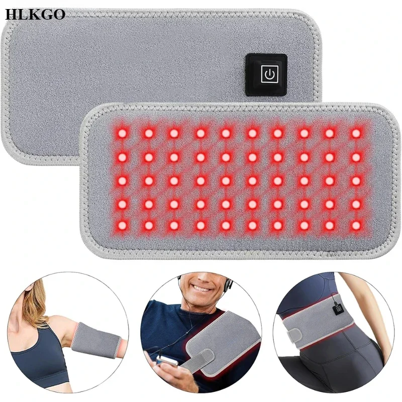 Infrared Light LED Healthcare Belt Waist Red Light Heating Massage Belt Pad Lumbar Back Waist Massager For Muscle Body Relief