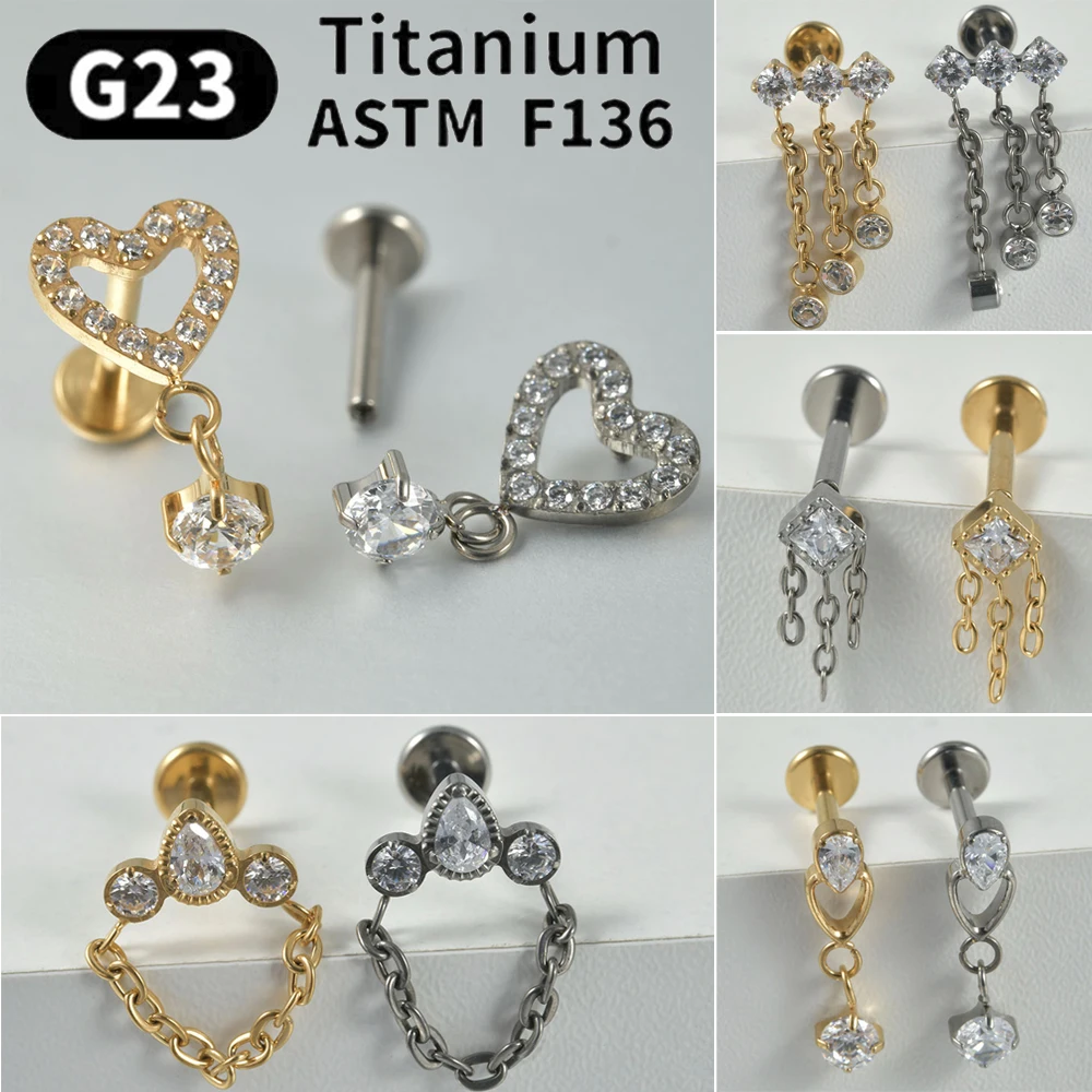 Set 6 Piercing Ombelico Donna - Acciaio Chirurgico 316L Anallergico, 14G, Con Perle E CZ, Regalo Ideale - Foto 11