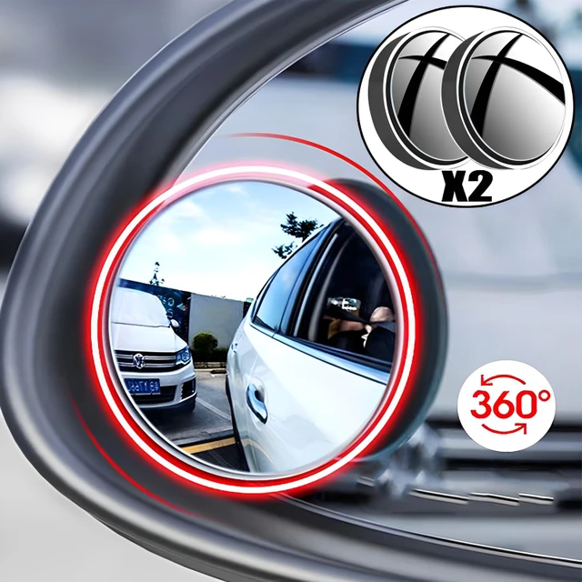 2 stücke drehbarer Weitwinkel runder Rahmen Blind Spot Spiegel Auto  Saugnapf Hilfs rückspiegel Auto Sicherheit Fahr zubehör - AliExpress