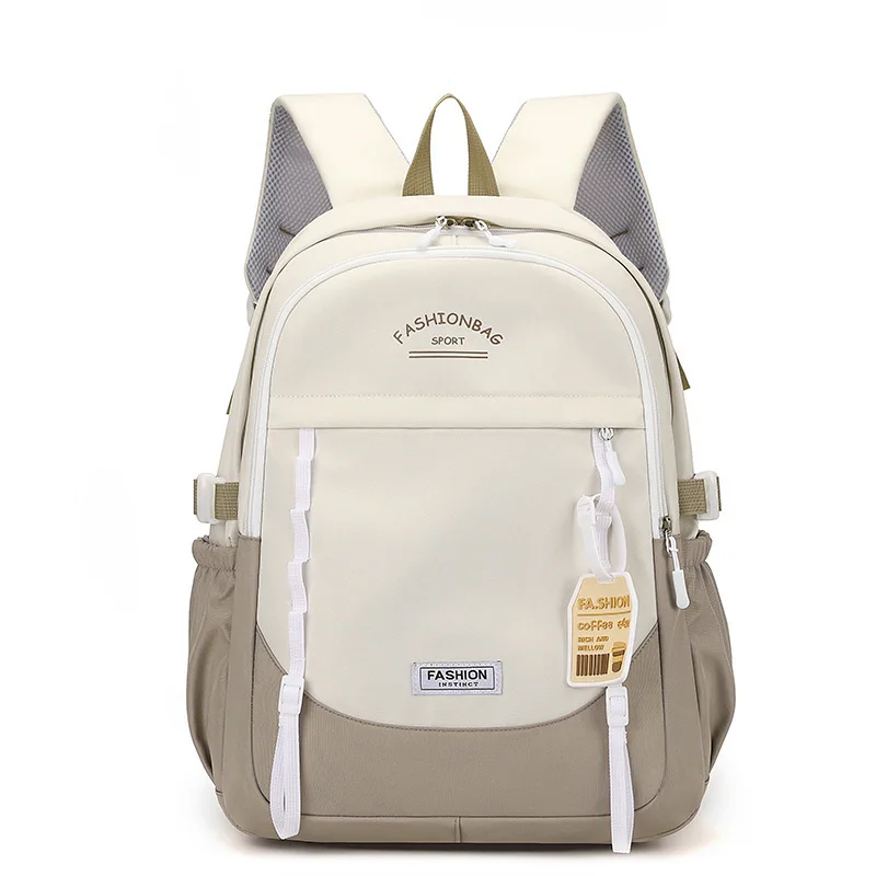 Backpack for Middle School Girls, Ins Style, College, High School, Versatile Color-Block Double - 5