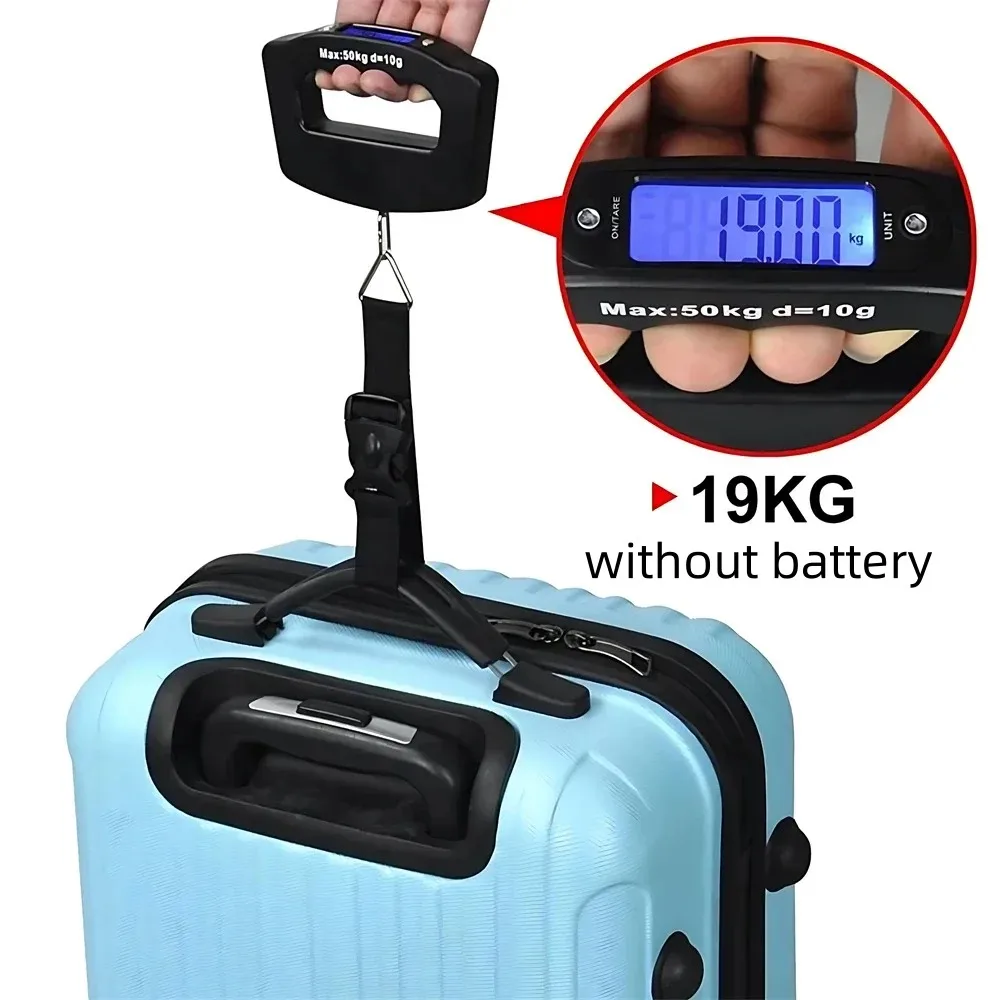 High-Precision Portable Digital Luggage Scale with LCD Display