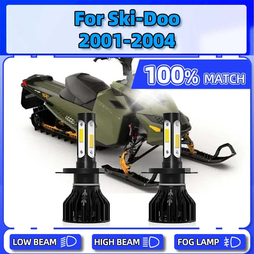 

LED Headlight Bulbs 20000LM Turbo Auto Head Lamps H4 12V Canbus Car Front Lights 6000K White For Ski-Doo 2001 2002 2003 2004