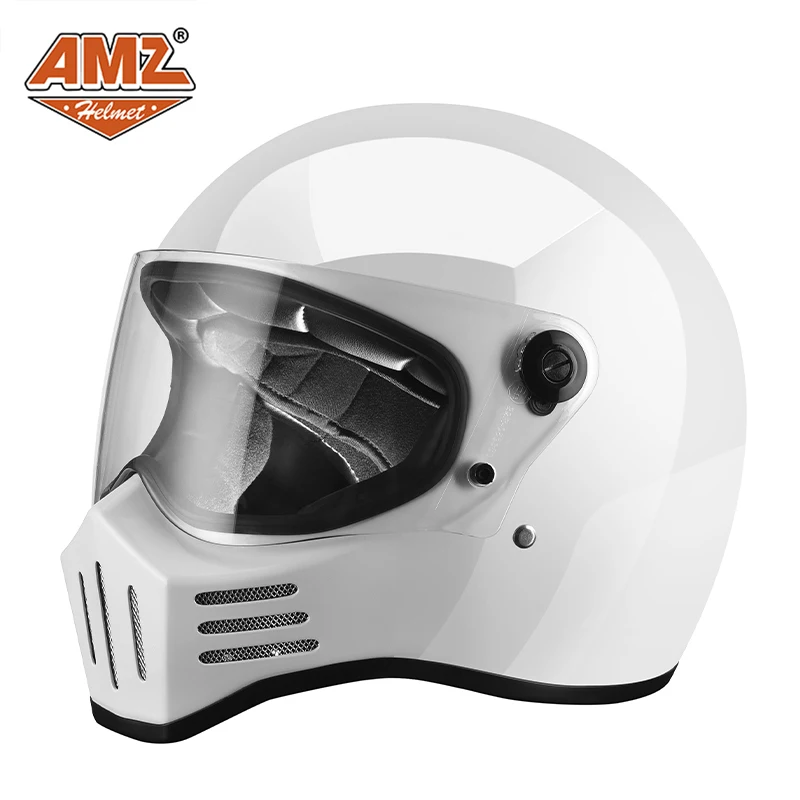 

High Strength Fiberglass And Carbon Fiber American Full Face Helmet, For Harley Cruise Motorcycle Protection Helmet AMZ 939