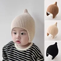 Bonnet de protection des oreilles pour bébé, bonnet doux pour bébé, bonnet pour bébé, chapeau en laine pour bébé, nouveau pull pour bébé, filles et garçons, automne et hiver 2