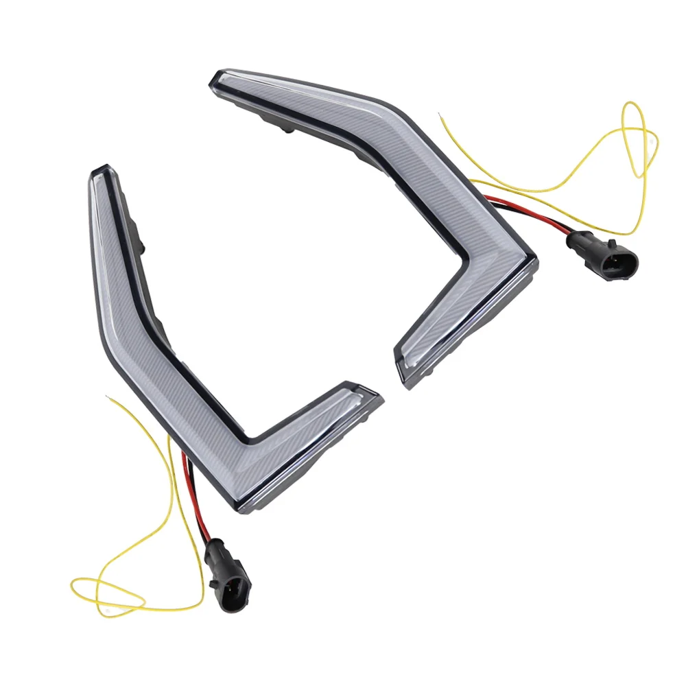 【キツネング】 Front LED Grille Accent Lights Fang Light for Kawasaki Teryx