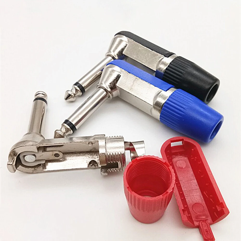 

Jack Speaker Mic Plug 1/4inch Right Angle Guitar Audio Transfer Adapter Connector Random Color Electric Instrument Accessories