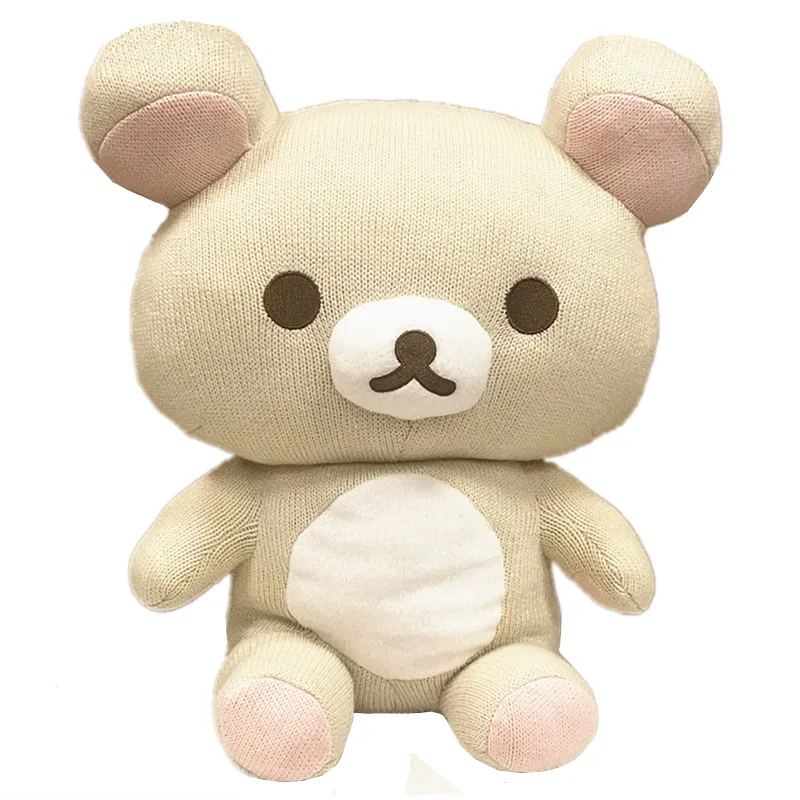 Rilakkuma Knitted Stuffed Animals Soft Doll 45cm Kawaii Cute Plush Toy Anime Plushie Kids Toys