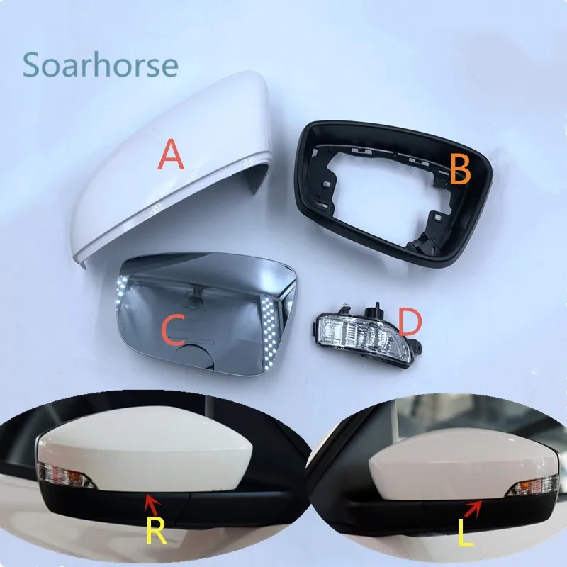 For Skoda Fabia Rapid RearView Mirror Cover Shell Side Mirror frame
