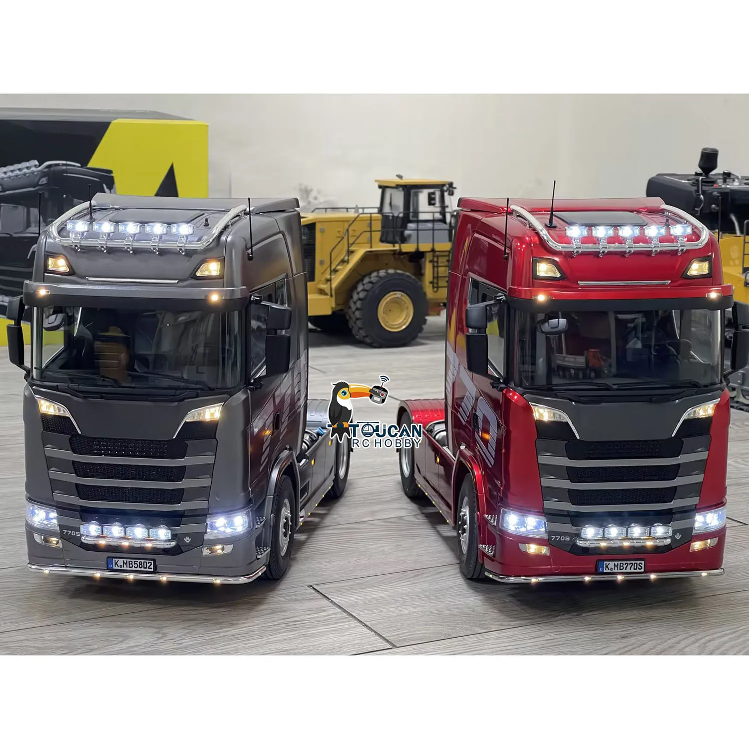 770S 신형 1/14 카볼라이트 4x2 RC 트랙터 트럭 무선 조종 자동차 2단 기어박스 차동 잠금 장치 전동 자동차 모델