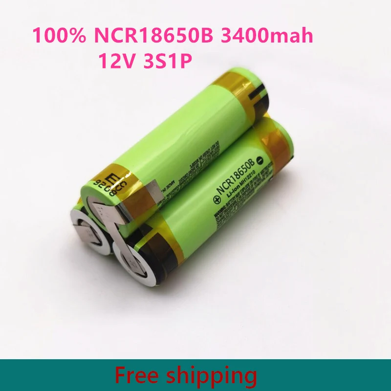 

100% Оригинальный аккумулятор NCR18650B 12 В 340 0 мАч NCR18650B 3400 мАч 20A ток разряда для шуруповерта