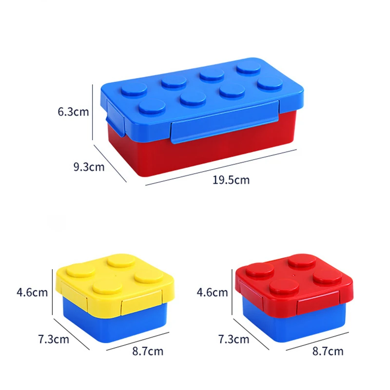 Creative Funny Building Block Splicing Lunch Box For Kids To School Bento  Box Plastic Food Storage Container Microwave Safe - AliExpress