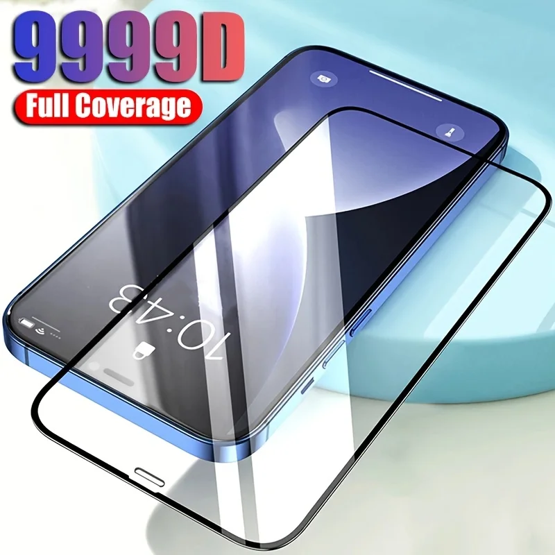 

Закаленное стекло с полным покрытием экрана для iPhone 14 11 12 13 Pro Max X XR XS Max 6 7 8 14 Plus 12 13 Mini