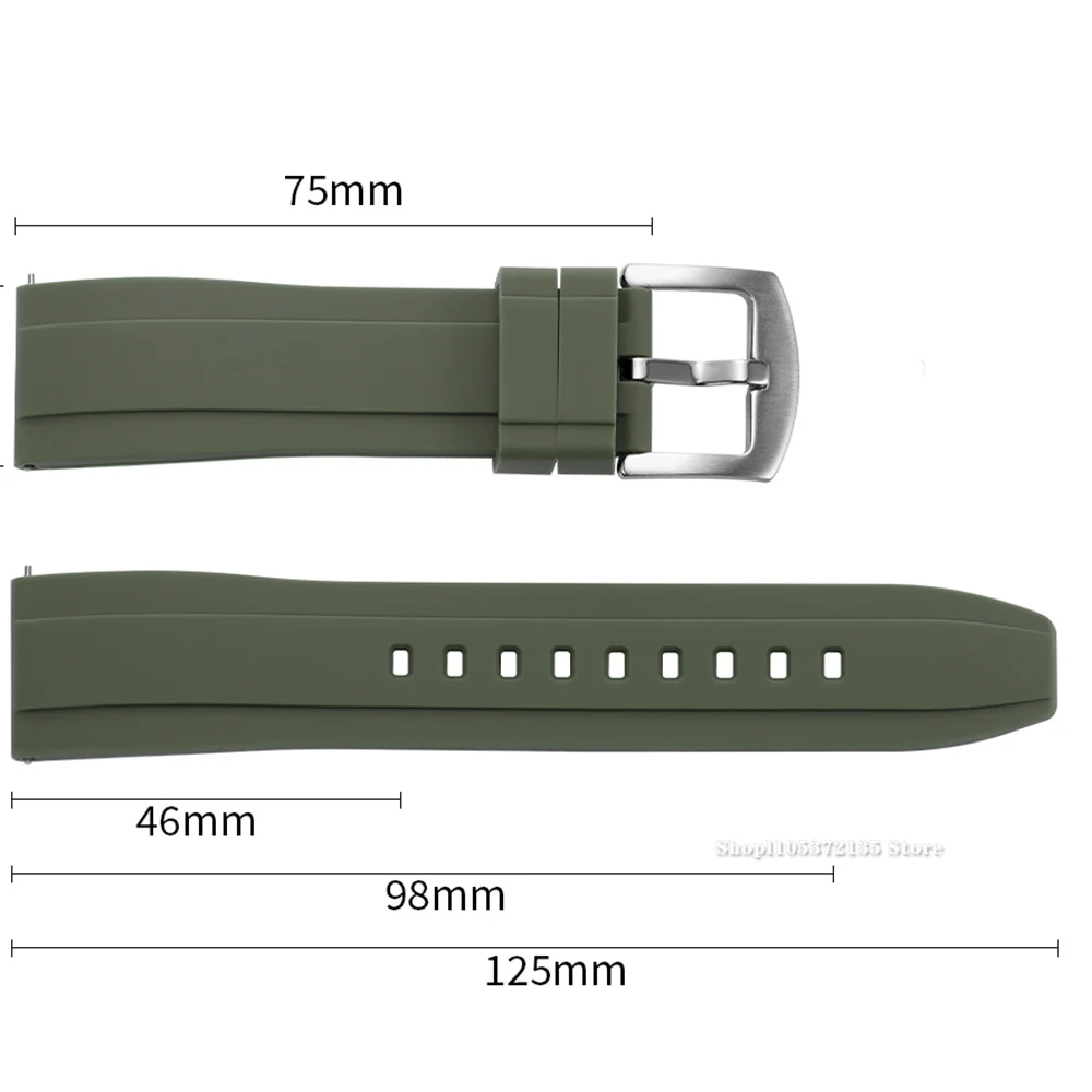 Universal Quick Release Silicone Watch Strap - Waterproof Wristband Accessory