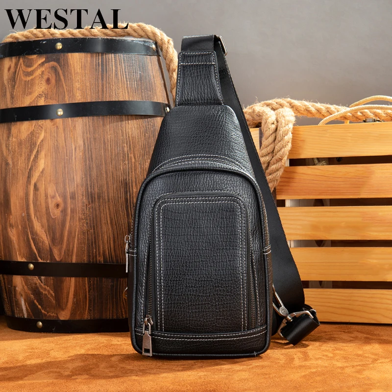WESTAL Men's Chest Bags Crossbody Bag for Men Sling Bag Men's Shoulder