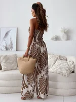 Women Casual Shirt Dress V-Neck Irregular Print Slit Midi Dress Summer Fashion Elegant Beach Vacation Female Clothing - Image 2