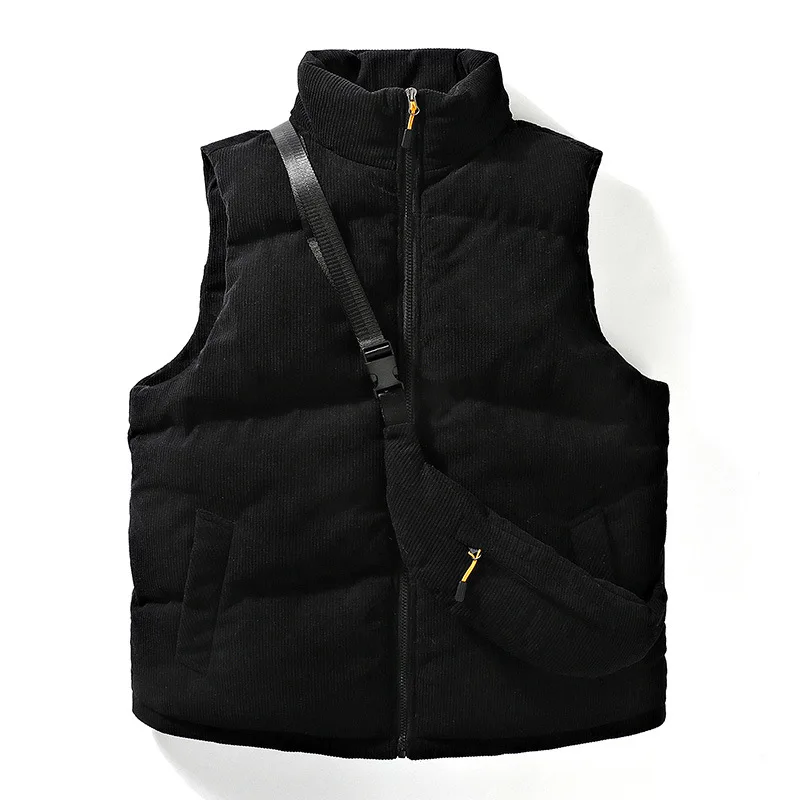 

Осенне-зимнее мужское повседневное пальто японского модного бренда, Студенческая Молодежная простая однотонная теплая куртка без рукавов B53