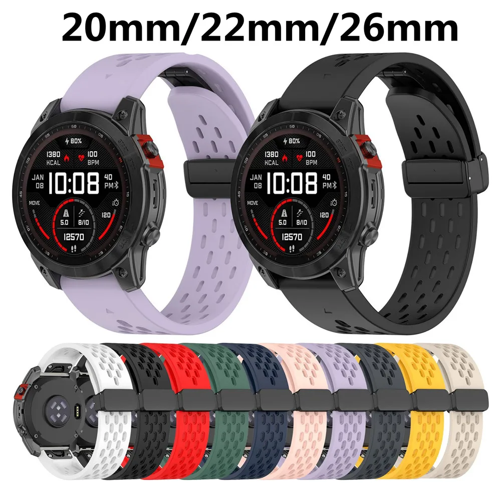 

20 22 26mm For Garmin Strap watch Fenix 6/6X/6XPro/7/7X/5//5s/5X/5XPlus/3 Quick Fit Silicone Smartwatch Forerunner 945 Wristband
