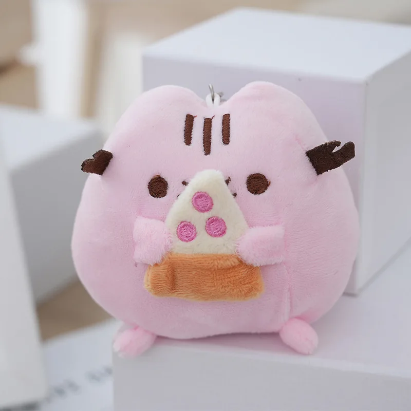 Stuffed Animals Pusheens Plushes Doll Keychains Kids Anime Cat Car Key Ring Girls School Bags Pendant Decoration Classic Toys