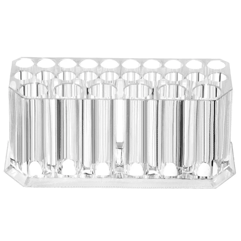 26 Holes Nail Art Brush Organizer Desktop Eyeliner Lip Liner Pencil Holder  Makeup Display Stand Shelf Cosmetic Storage Box