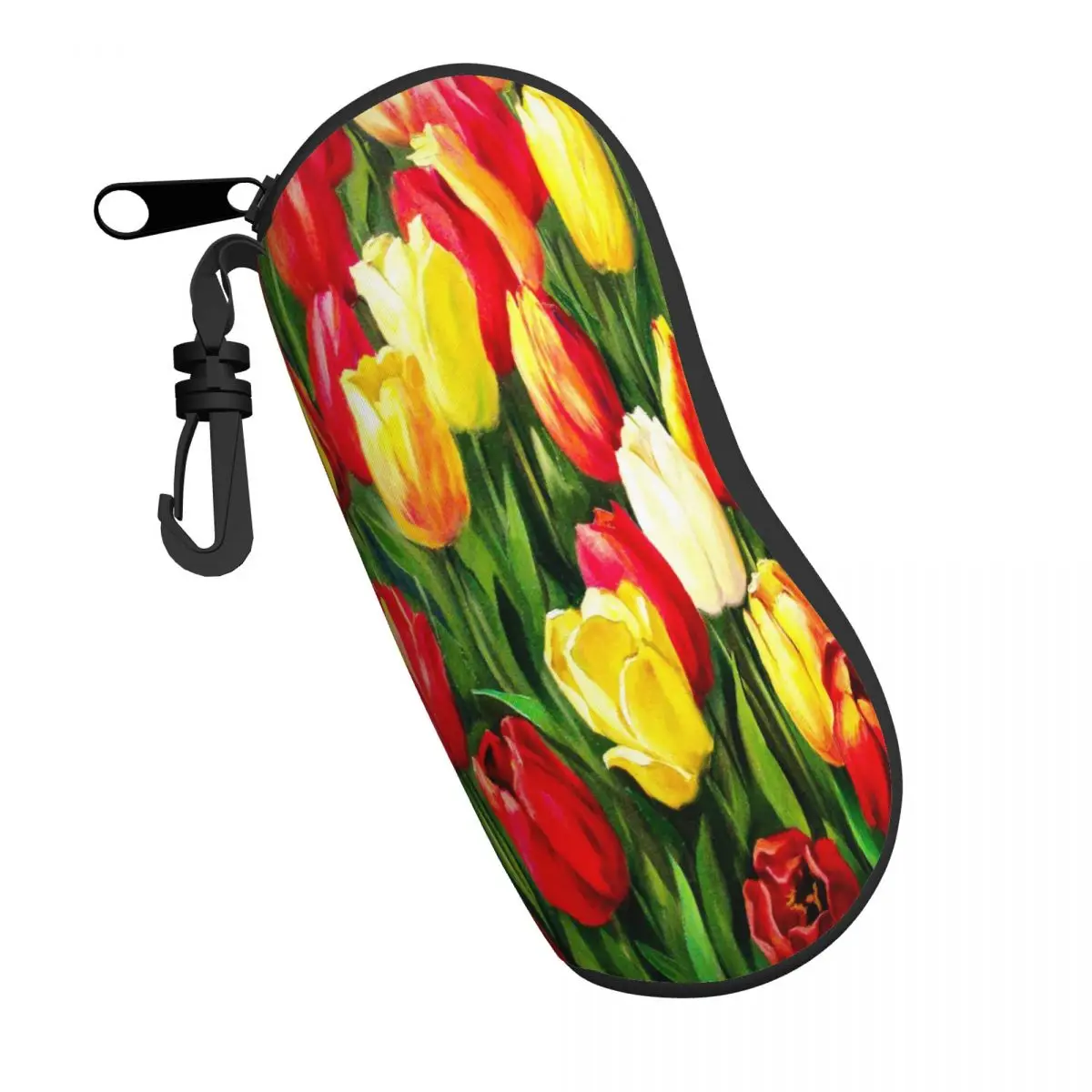 

Glasses Case Soft Glasses Bag Tulips Painting Portable Sunglasses Box Bag Accessories Eyeglasses Case