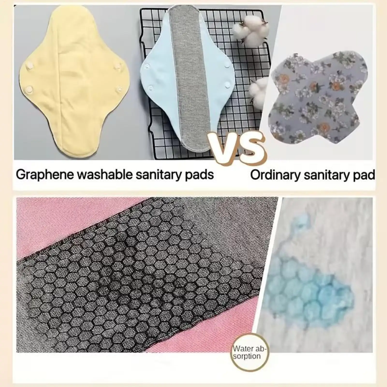 Eco-Friendly Reusable Cloth Pads - Washable & Leakproof Menstrual Pads