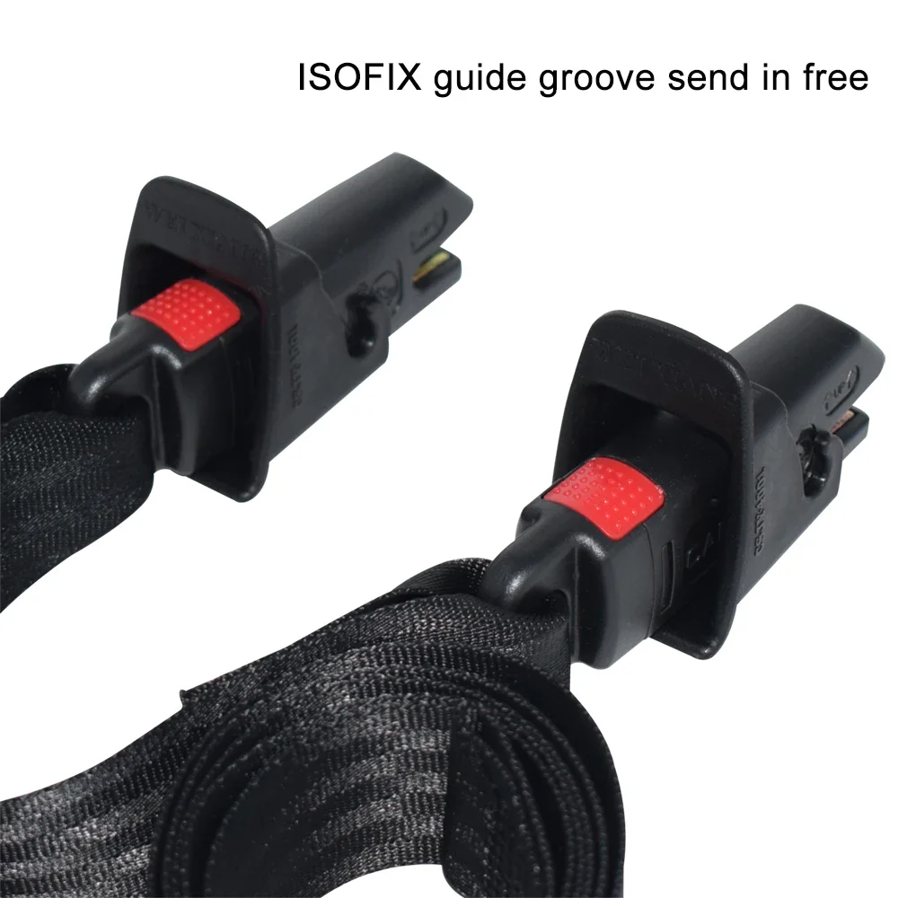 Update ISOFIX LATCH Belt Connector Child Baby Car Safety Seat Interface Connection Belts with ISOFIX Guide Grooves