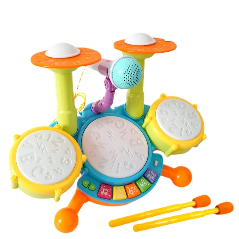 

HXL Children's Mini Piano Drum Kit Two-in-One Beginner Drum Toy