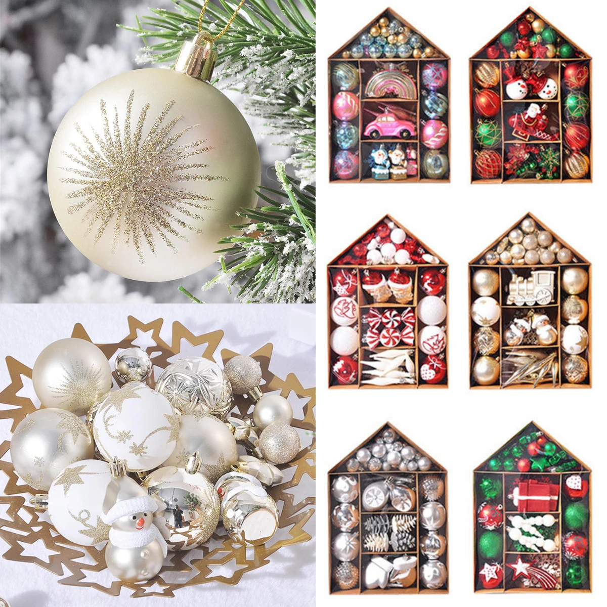 

70 шт., подвесные Рождественские шары