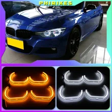 

Switchback Dual Amber White Crystal LED Angel Eyes Halo Rings For BMW 7 Series E38 740i 740iL 750i 750iL 730d 740d 728i 1995-01