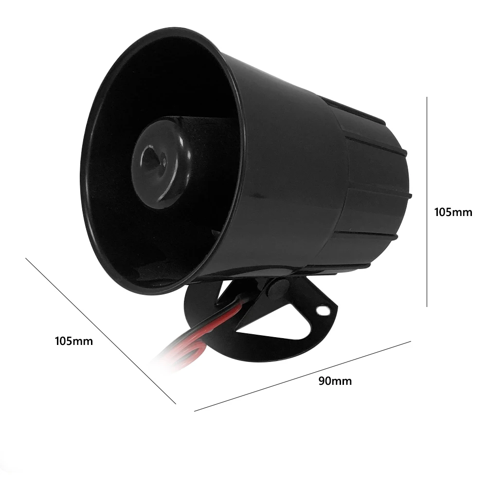 High-Decibel Vehicle Warning Alarm Siren - Dual Voltage